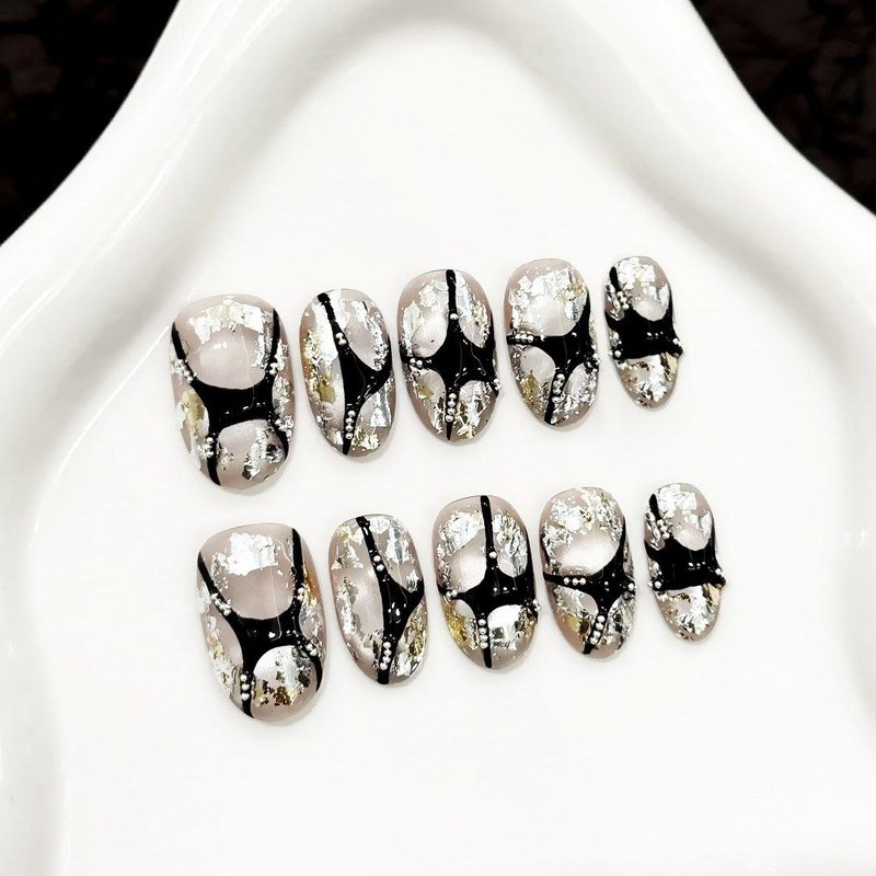 Накладные ногти "Следы галактики"